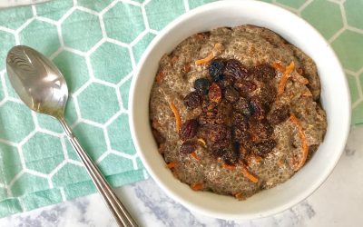 Warm Carrot Ginger Raisin Chia Pudding
